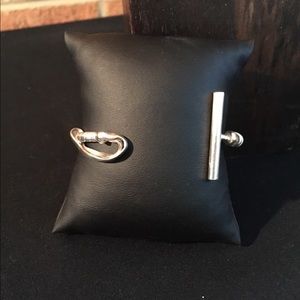 Sterling silver polo mallet bracelet